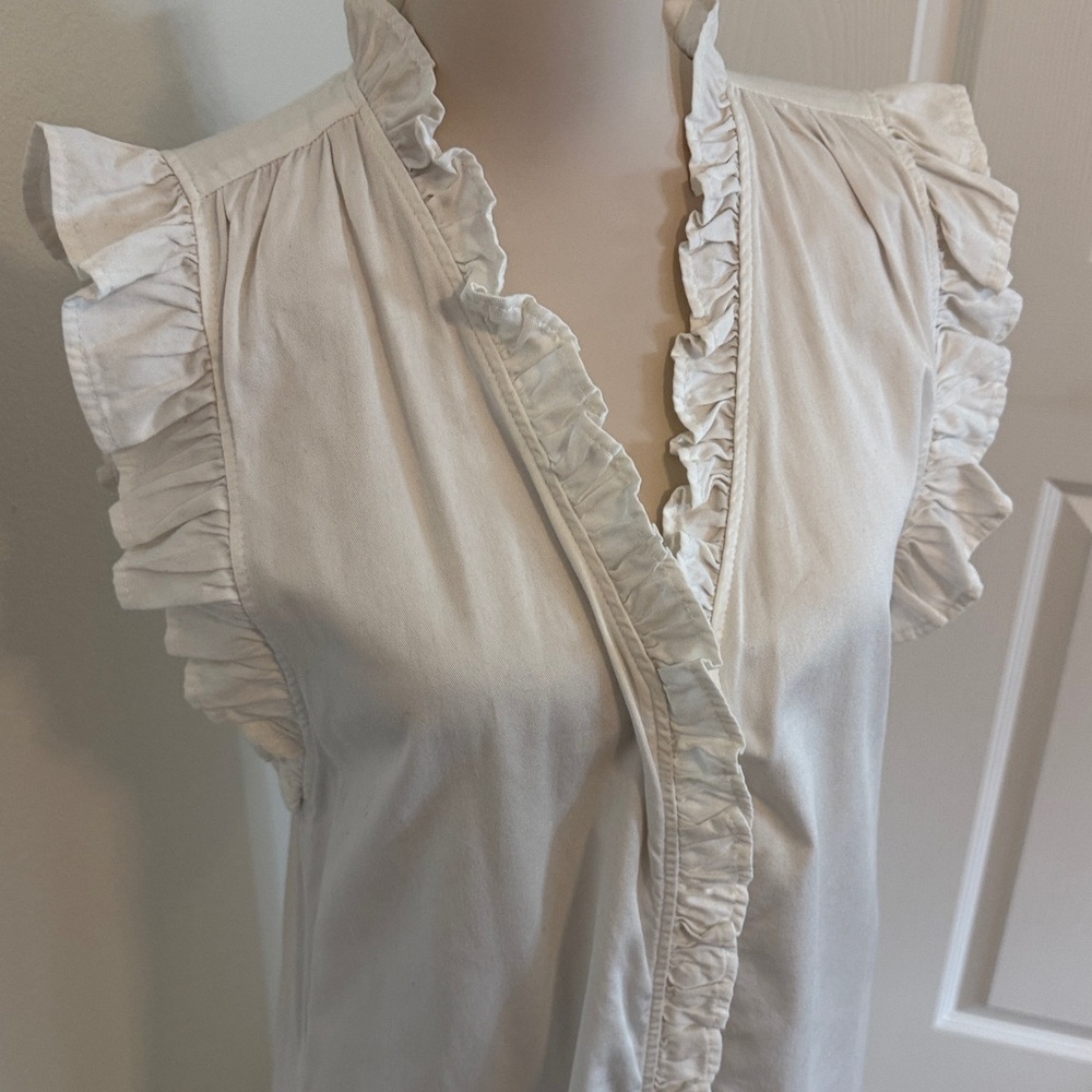 Stark X White Sleeveless Ruffle Dress Size Medium - Picture 2 of 9